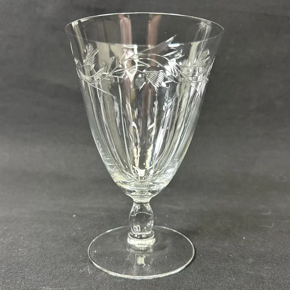 Cambridge 'Lynbrook' Iced Tea Goblet, Etched Crystal, Vintage 1950s,‎ Set Of 3